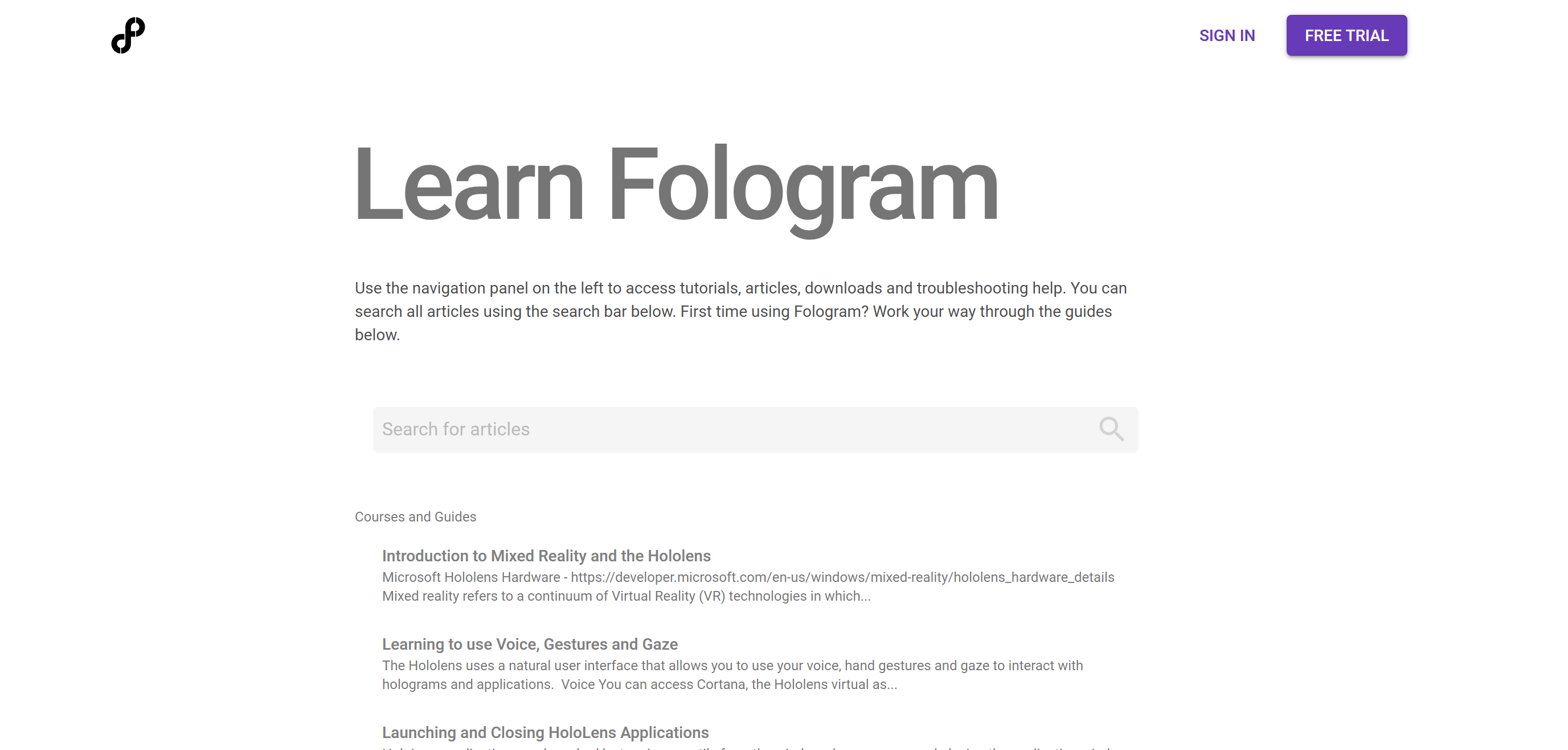 Fologram Docs